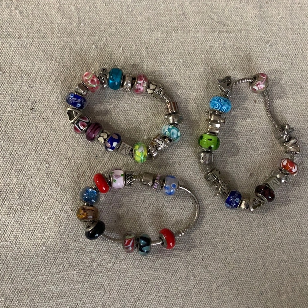 Pandora bracelet with charms